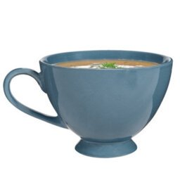 Dibor Set Of 4 Montmartre Large French Blue Ceramic Tea Cups Coffee Mugs H9.7Cm X Dia13.5Cm - thumbnail 2