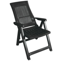 Urbn-Living Urbnliving Folding Garden Lounger Anthracite Color Chair 5 Multi Reclining Positions Outdoor Dining Chairs, Set Of 2 - thumbnail 2