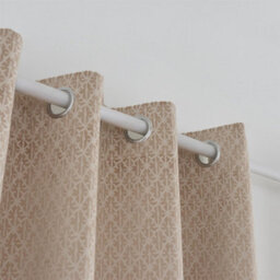 Luxury Living Temple Velvet Ring Top Curtains Latte - thumbnail 3