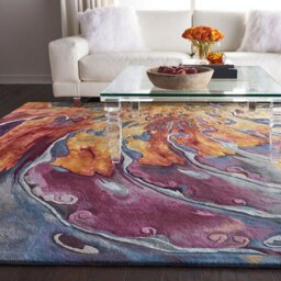 Multicolour Wool Rug, Luxurious Abstract Optical/ (3D) Rug, Handmade Modern Rug For Bedroom, & Diningroom-297Cm X 419Cm - thumbnail 2