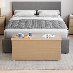 Storage Ottoman Chest Toy Chest Pine Bedding Blanket Box Large Wooden - thumbnail 5