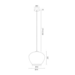 Luminosa Lighting Luminosa Kalimera 24Cm Globe Pendant Ceiling Light Opal Matt, Chrome - thumbnail 2