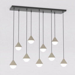Emibig Lighting Emibig Giro Pendant Lamp 9 X G9 Black / Beige - thumbnail 1