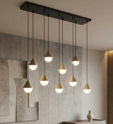 Emibig Lighting Emibig Giro Pendant Lamp 9 X G9 Black / Beige - thumbnail 2