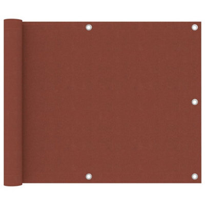 Berkfield Balcony Screen Terracotta 75X300 Cm Oxford Fabric - image 1