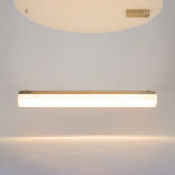 Luminosa Lighting Luminosa Petra Modern Bar Pendant Ceiling Light Brass 3000K 2400Lm White Shade - thumbnail 2