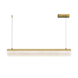 Luminosa Lighting Luminosa Petra Modern Bar Pendant Ceiling Light Brass 3000K 2400Lm White Shade - thumbnail 1