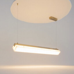 Luminosa Lighting Luminosa Petra Modern Bar Pendant Ceiling Light Brass 3000K 2400Lm White Shade - thumbnail 4