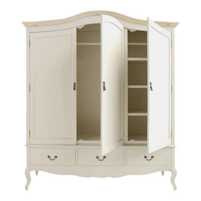 Statement Furniture Juliette Triple Wardrobe. French Style 3 Door Wardrobe - Champagne - image 1