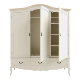 Statement Furniture Juliette Triple Wardrobe. French Style 3 Door Wardrobe - Champagne - thumbnail 1