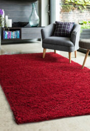 Melrose Venus Shaggy Red High Pile Large Area Rug 140/200Cm - thumbnail 1