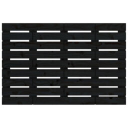 Berkfield Wall Headboard Black 106X3X63 Cm Solid Wood Pine - thumbnail 4