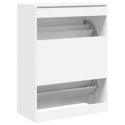 Vidaxl Shoe Cabinet With 2 Flip-Drawers White 80X42X108 Cm - thumbnail 8