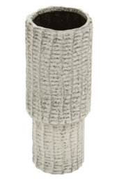 Orsina Textured Medium Vase, Contemporary Design Flower Vase, Tiered Design Modern Vase For A Variety Of Decors - thumbnail 2