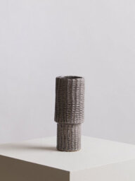 Orsina Textured Medium Vase, Contemporary Design Flower Vase, Tiered Design Modern Vase For A Variety Of Decors - thumbnail 3