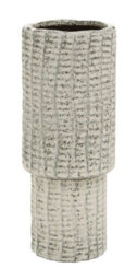 Orsina Textured Medium Vase, Contemporary Design Flower Vase, Tiered Design Modern Vase For A Variety Of Decors - thumbnail 1