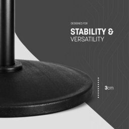 Keplin 9Kg Plain Black Effect Parasol Base Heavy Duty Metal Garden Patio Furniture Stand For Umbrella - thumbnail 5