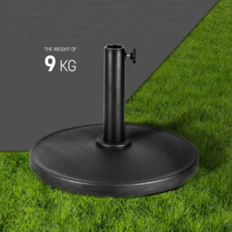 Keplin 9Kg Plain Black Effect Parasol Base Heavy Duty Metal Garden Patio Furniture Stand For Umbrella - thumbnail 7