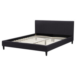 Beliani Bed With Led Fabric Fitou 160 X 200 Cm (Eu King Size) Black - thumbnail 7