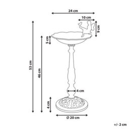 Beliani Retro Bird Bath Lark Brown - thumbnail 3