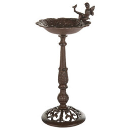 Beliani Retro Bird Bath Lark Brown