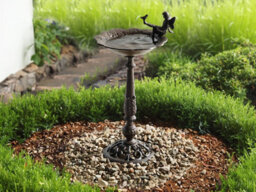 Beliani Retro Bird Bath Lark Brown - thumbnail 2