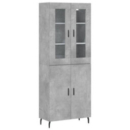 Berkfield Highboard Concrete Grey 69.5X34X180 Cm Engineered Wood - thumbnail 2