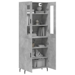 Berkfield Highboard Concrete Grey 69.5X34X180 Cm Engineered Wood - thumbnail 3