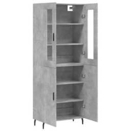Berkfield Highboard Concrete Grey 69.5X34X180 Cm Engineered Wood - thumbnail 4