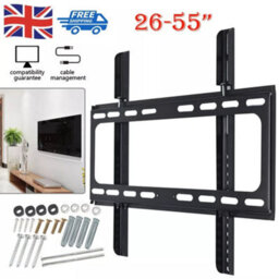Tv Wall Bracket For 26To 55Screens, Ultra-Slim Tv Bracket With Spirit Level, Flat To Wall Mount. - thumbnail 1