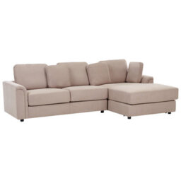 Beliani Corner Sofa 4 Seater Kohlo Fabric Taupe Left Hand - thumbnail 4