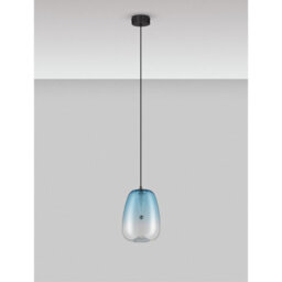 Luminosa Lighting Luminosa Oblo Slim Pendant Ceiling Light Blue, Matt Black Led 3W 140Lm 3000K - thumbnail 3
