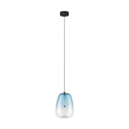 Luminosa Lighting Luminosa Oblo Slim Pendant Ceiling Light Blue, Matt Black Led 3W 140Lm 3000K