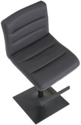 Lamboro Luscious Kitchen Bar Stool, Matt Black Footrest, Adjustable Swivel Gas Lift, Breakfast Bar & Home Barstool, Charcoal Grey - thumbnail 6