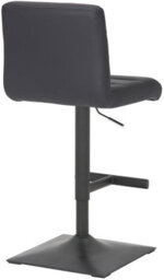 Lamboro Luscious Kitchen Bar Stool, Matt Black Footrest, Adjustable Swivel Gas Lift, Breakfast Bar & Home Barstool, Charcoal Grey - thumbnail 4