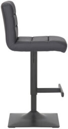 Lamboro Luscious Kitchen Bar Stool, Matt Black Footrest, Adjustable Swivel Gas Lift, Breakfast Bar & Home Barstool, Charcoal Grey - thumbnail 2