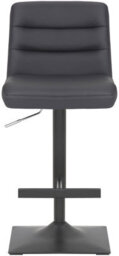 Lamboro Luscious Kitchen Bar Stool, Matt Black Footrest, Adjustable Swivel Gas Lift, Breakfast Bar & Home Barstool, Charcoal Grey - thumbnail 3