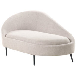 Beliani Right-Hand Chaise Longue Valreas Fabric Taupe - thumbnail 4