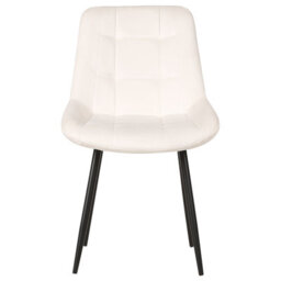 Beliani Set Of 2 Dining Chairs Melrose Velvet Off-White - thumbnail 5