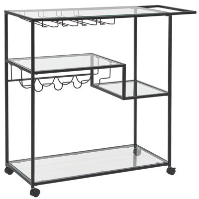 Beliani Kitchen Trolley Marcola Metal Black - image 1