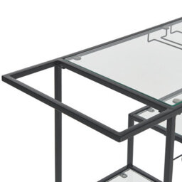 Beliani Kitchen Trolley Marcola Metal Black - thumbnail 6