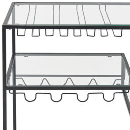 Beliani Kitchen Trolley Marcola Metal Black - thumbnail 5