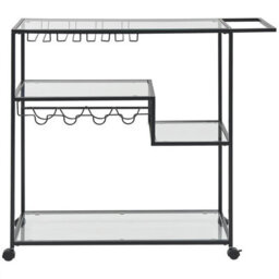 Beliani Kitchen Trolley Marcola Metal Black - thumbnail 4
