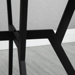 Homcom Small Kitchen Table With Black Steel Legs, Dining Table, Brown - thumbnail 9