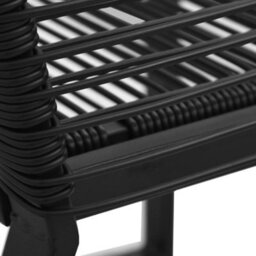 Berkfield Garden Chairs 2 Pcs Black Pvc Rattan - thumbnail 8