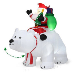 Inflatable Christmas Santa Claus Blow-Up Santa Claus Decoration With Led Lights - thumbnail 5