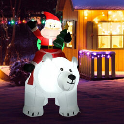 Inflatable Christmas Santa Claus Blow-Up Santa Claus Decoration With Led Lights - thumbnail 3