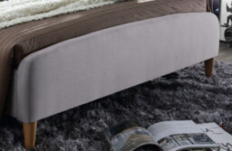 Save On Goods UK 5Ft King Size Light Grey,  Fabric Upholstered Bed Frame,bedstead. Soft Finish Fabric Bed - thumbnail 3