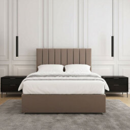 REGIONAL FURNISHINGS Luxury Mink Plush Velvet Divan Bed Set With 24Inch Headboard & Mattress No Drawers In Single Double King 4Ft 6Ft Sizes - thumbnail 3