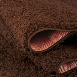 The Rugs Brown Soft Plain Design Fluffy Shaggy Rugs And Runners High Pile Living Room Kitchen Hallway 380 - thumbnail 4
